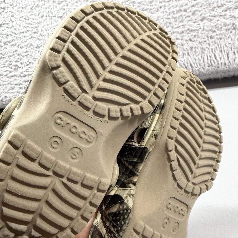 Camo Crocs Toddler 5C Waterproof Sandal Slip On Beach Water Shoes